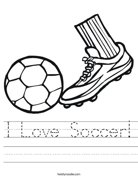 Cleat and Soccer Ball Worksheet