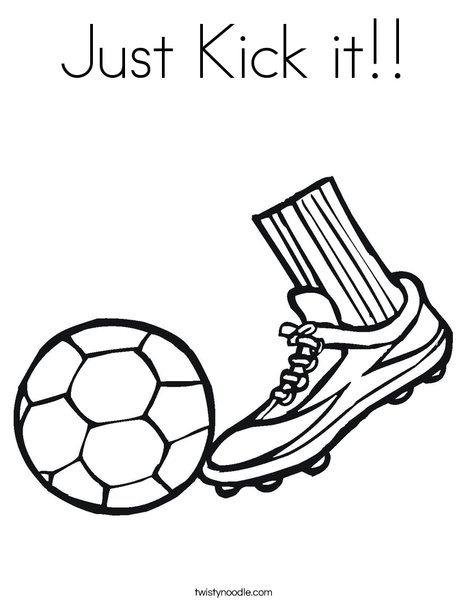 Cleat and Soccer Ball Coloring Page