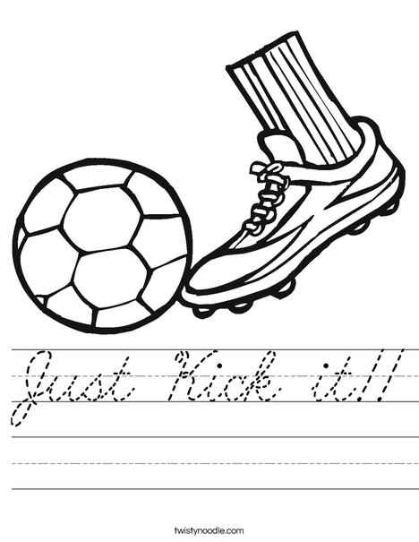 Cleat and Soccer Ball Worksheet