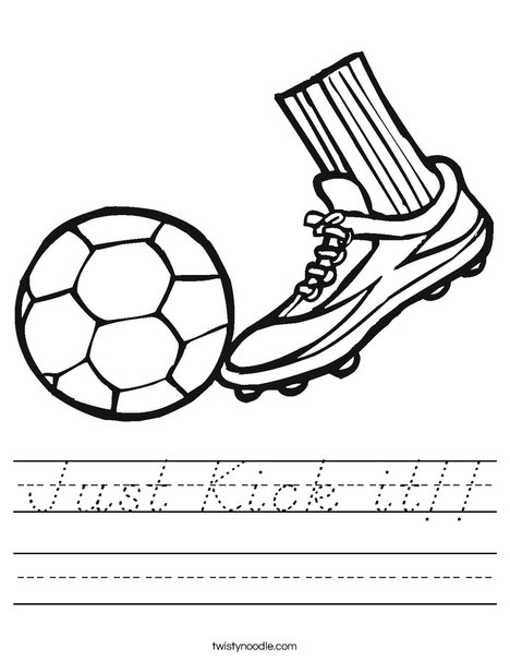 Cleat and Soccer Ball Worksheet