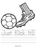Just Kick it!! Worksheet