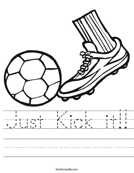 Cleat and Soccer Ball Worksheet