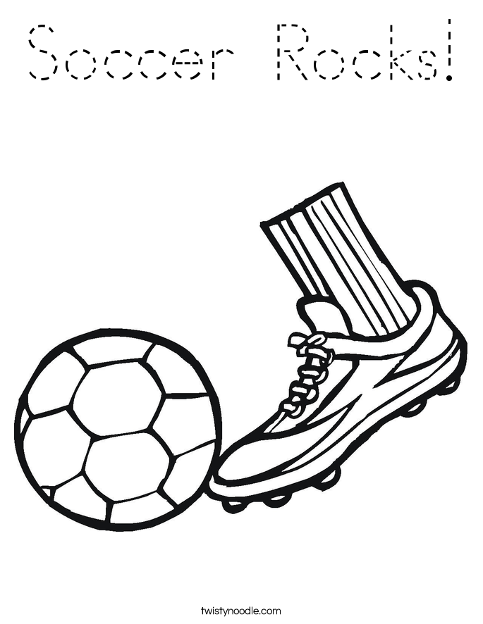 Soccer Rocks! Coloring Page