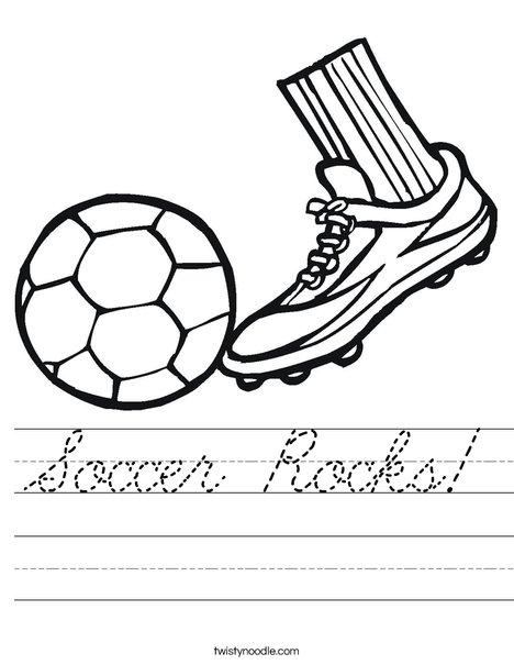 Cleat and Soccer Ball Worksheet