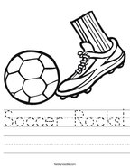 Soccer Rocks Handwriting Sheet