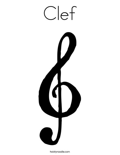 Clef Coloring Page
