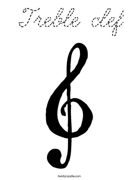 Clef Coloring Page
