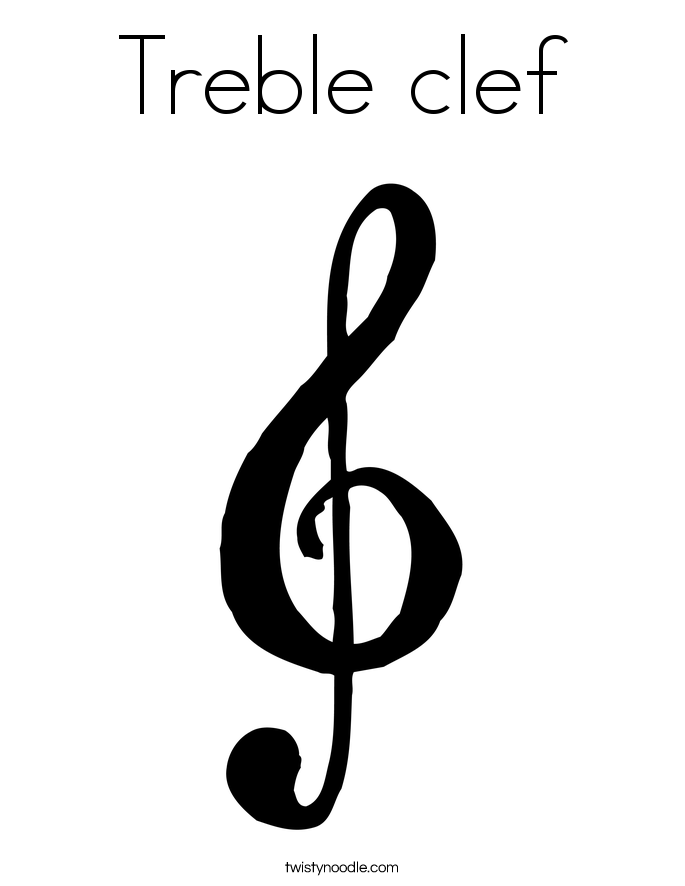 Treble clef Coloring Page