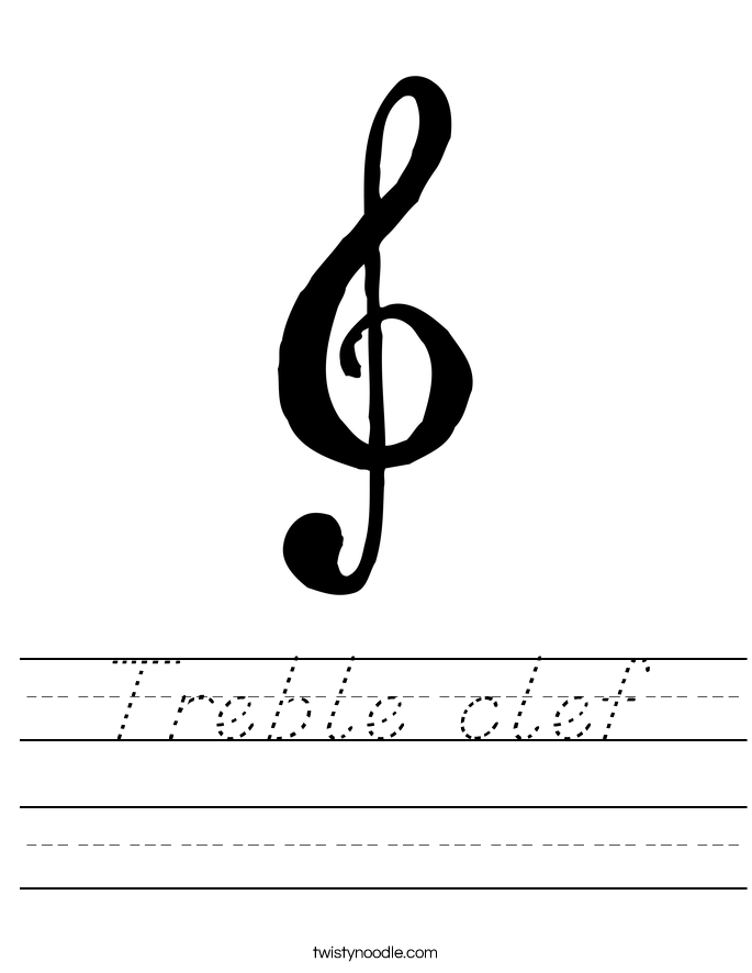 Treble clef Worksheet