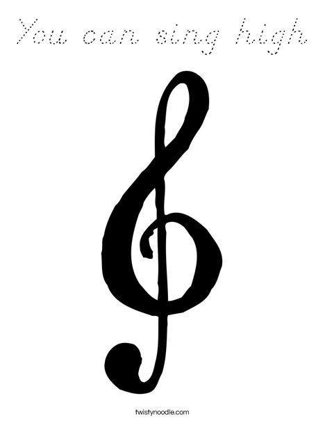 Clef Coloring Page