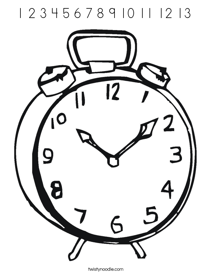 1 2 3 4 5 6 7 8 9 10 11 12 13  Coloring Page