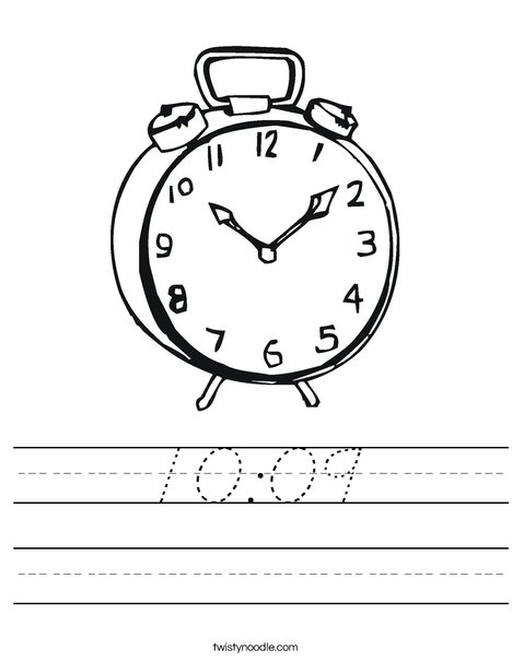 Alarm Clock Worksheet