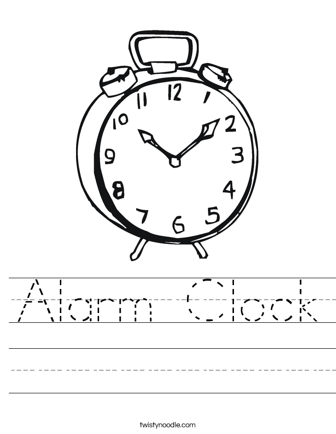 Alarm Clock Worksheet