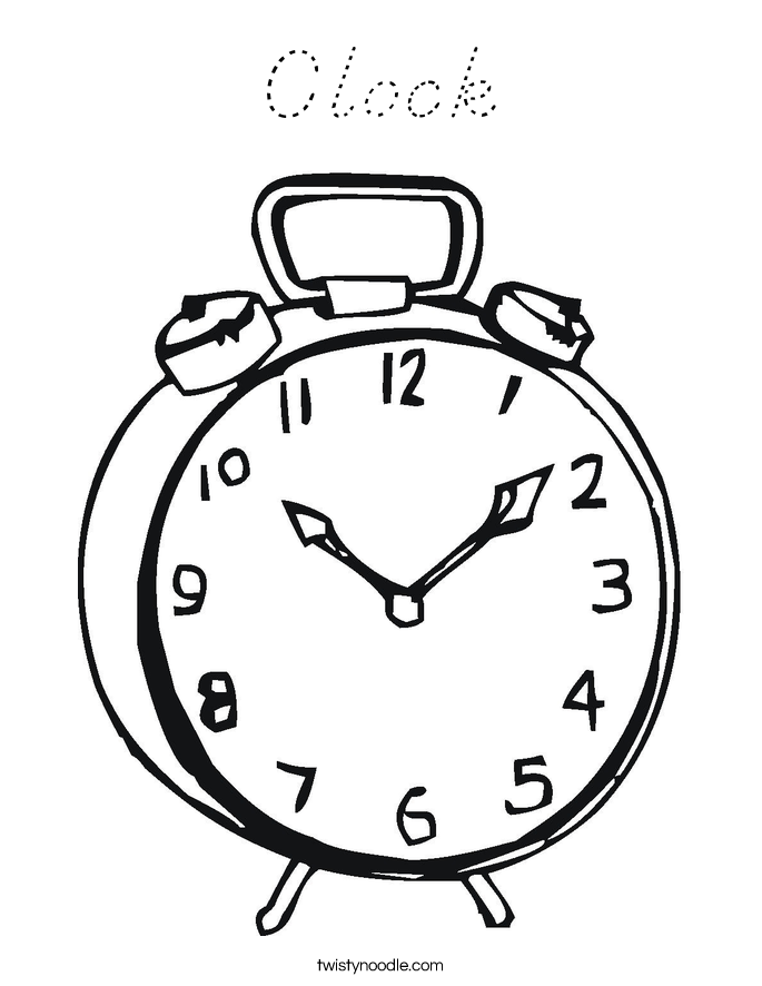 Clock Coloring Page