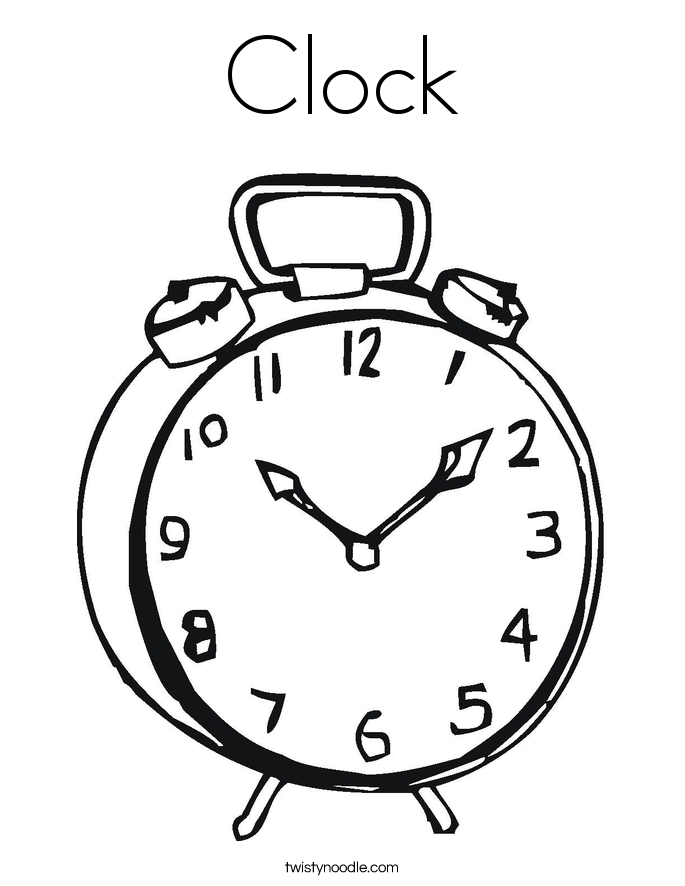 Clock Coloring Page