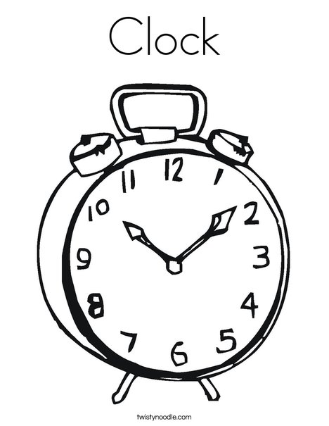 Alarm Clock Coloring Page
