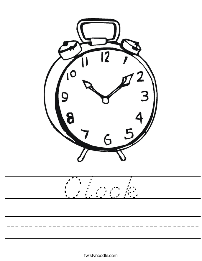 Clock Worksheet