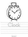 Clock Worksheet