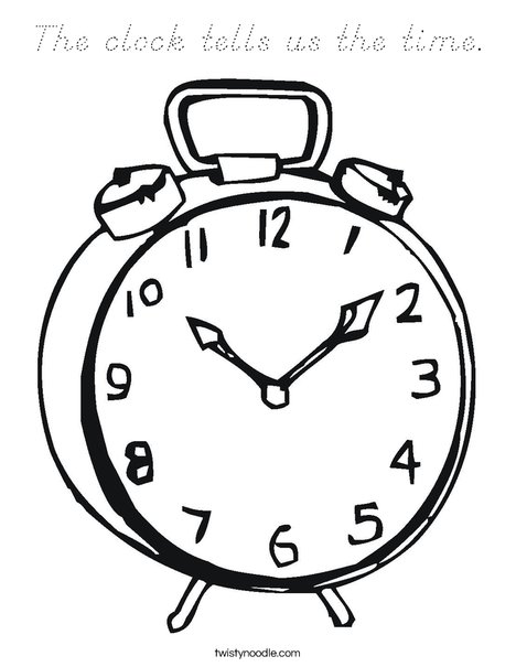 Alarm Clock Coloring Page