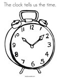 The clock tells us the time.Coloring Page