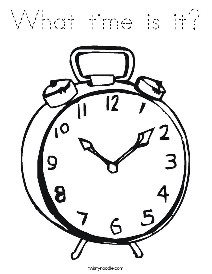 What time is it? Coloring Page