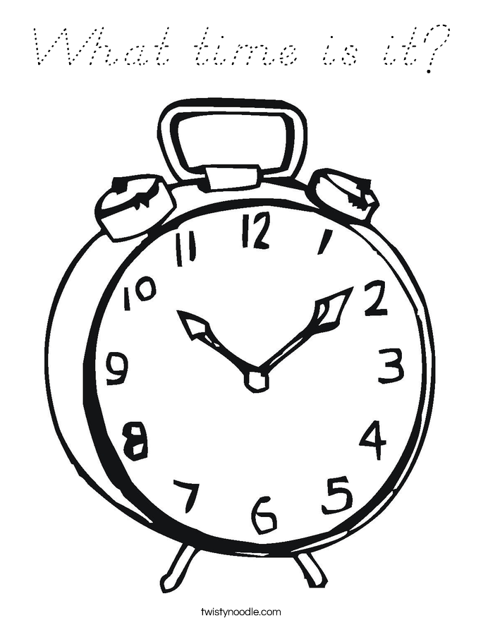 What time is it? Coloring Page