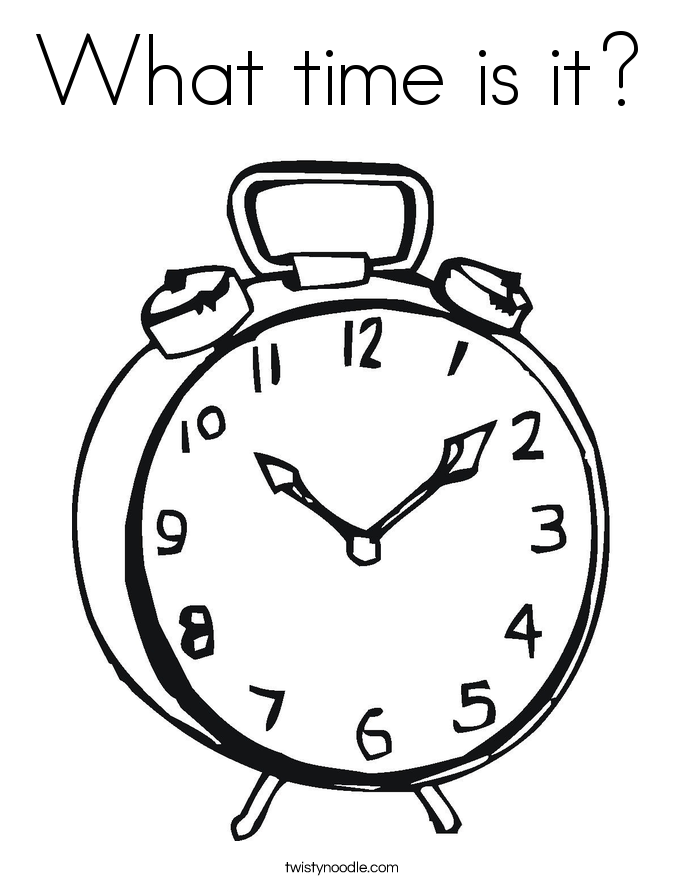 What time is it? Coloring Page