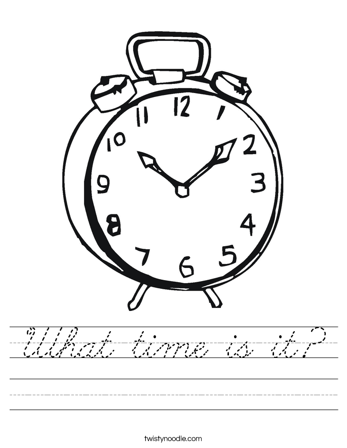 What time is it? Worksheet