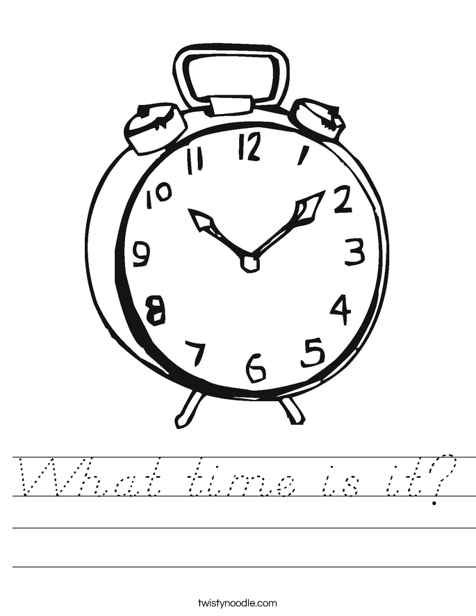 What time is it? Worksheet