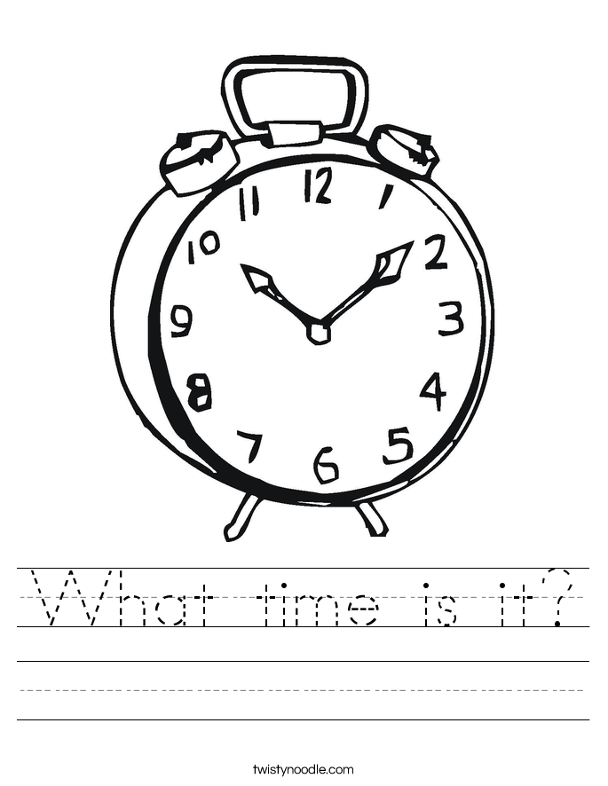 What time is it? Worksheet