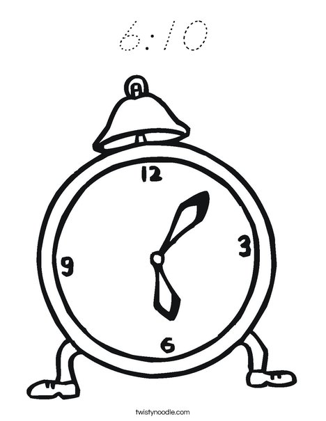 Clock Coloring Page