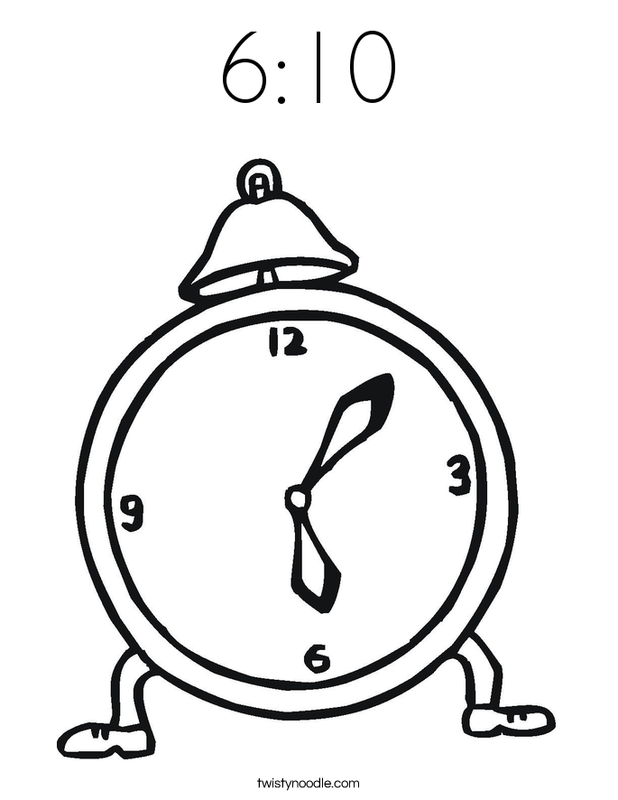 6:10 Coloring Page