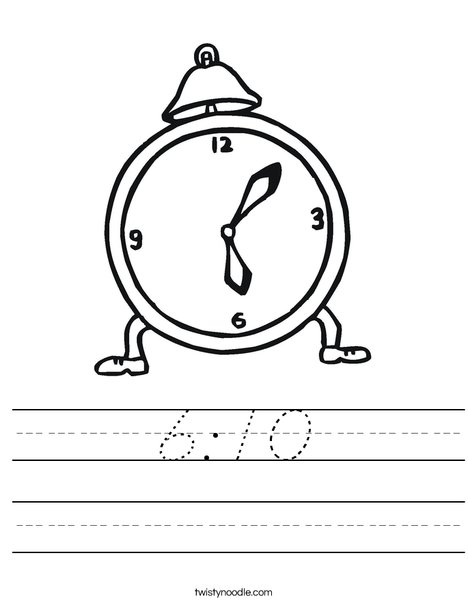 Clock Worksheet