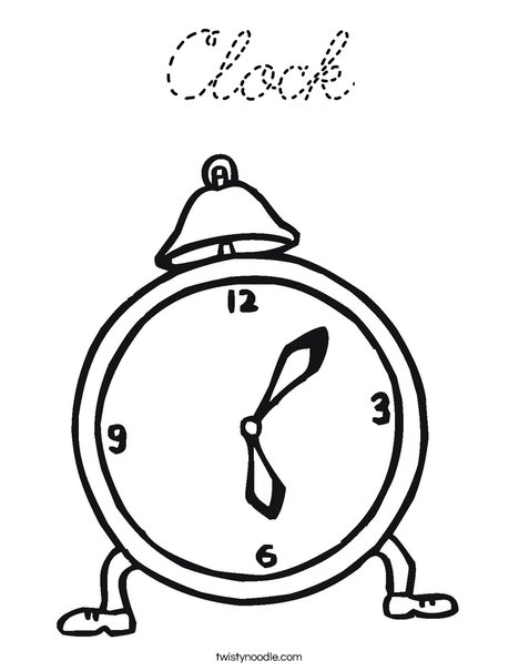 Clock Coloring Page