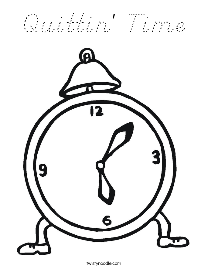 Quittin' Time Coloring Page