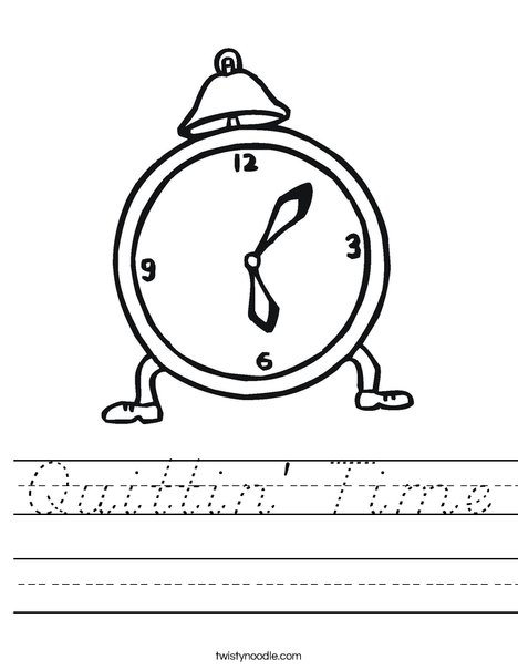 Clock Worksheet
