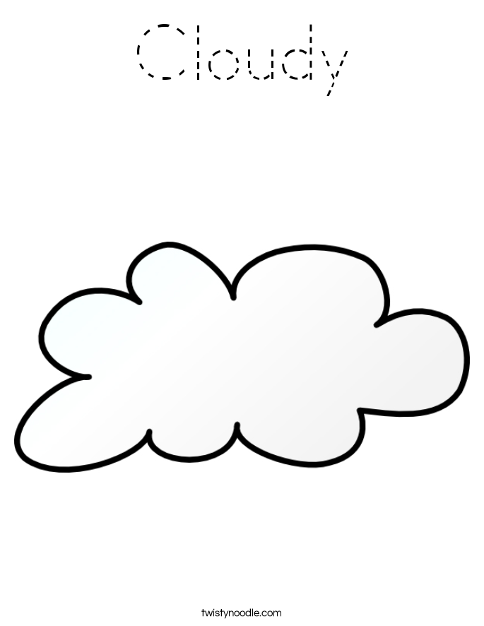 Cloudy Coloring Page