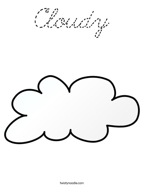It is cloudy Coloring Page