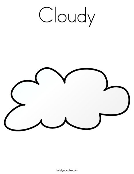 It is cloudy Coloring Page