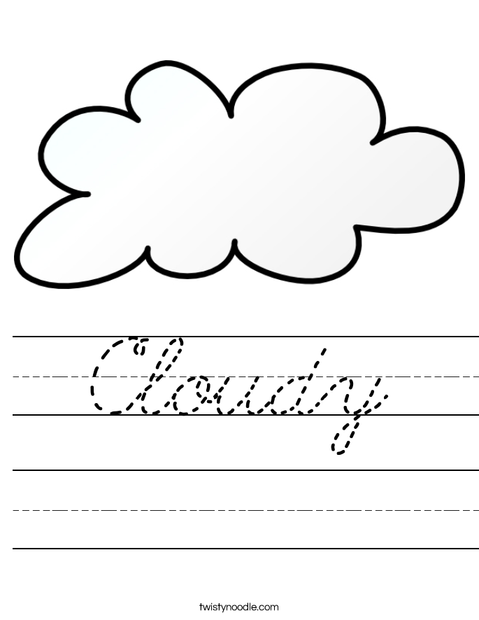 Cloudy Worksheet