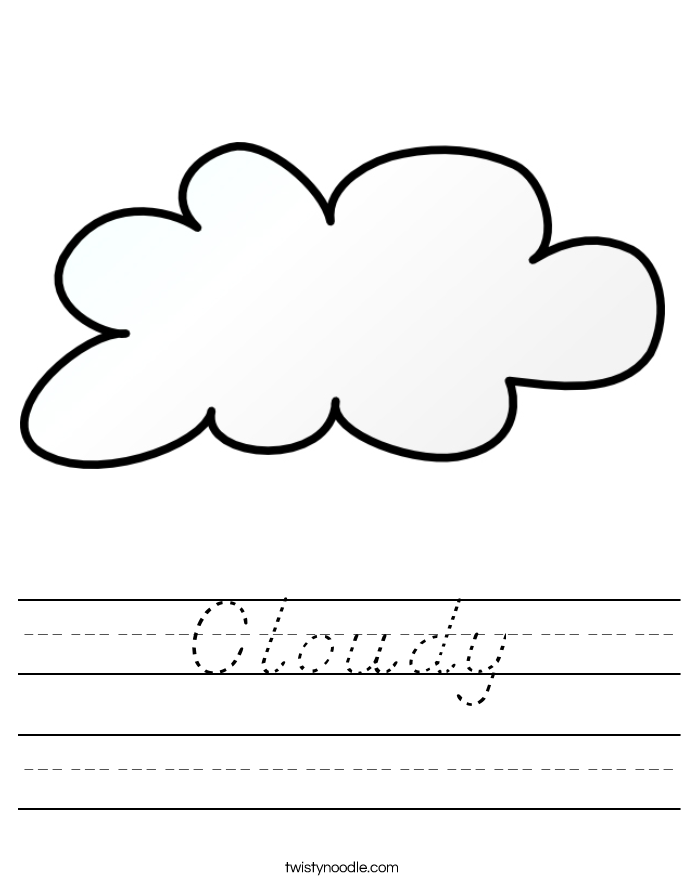 Cloudy Worksheet