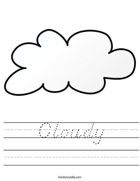 It is cloudy Worksheet