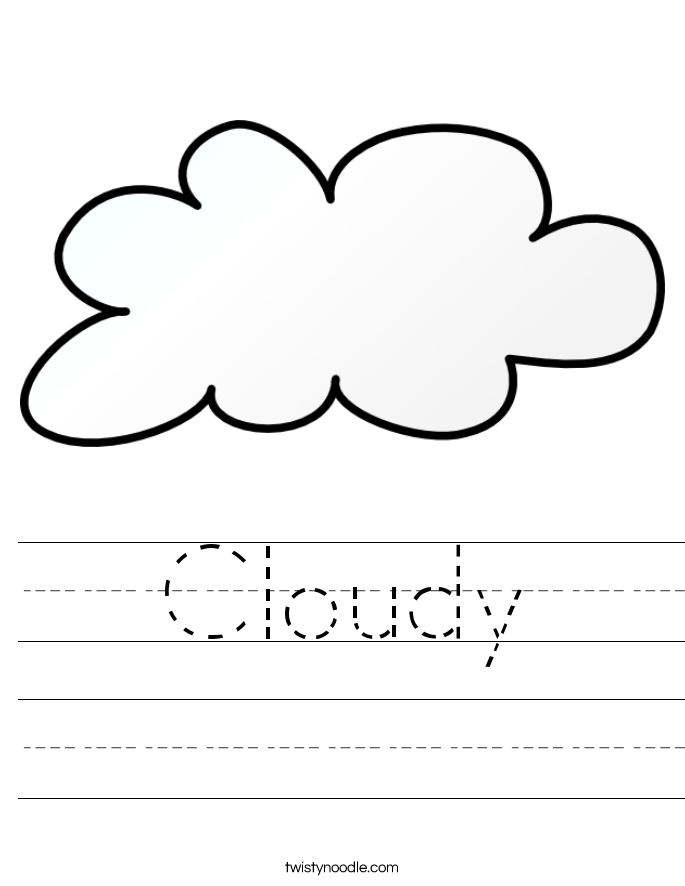 Cloudy Worksheet