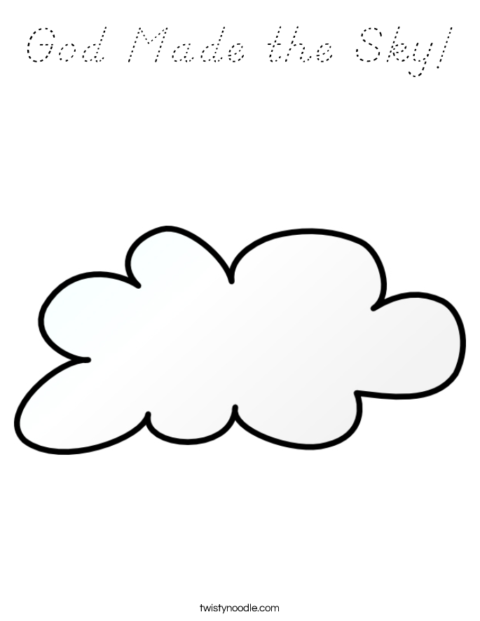 God Made the Sky! Coloring Page