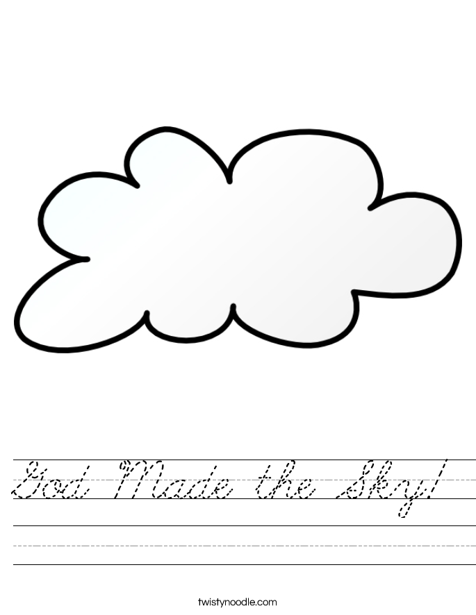 God Made the Sky! Worksheet