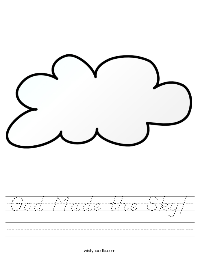 God Made the Sky! Worksheet