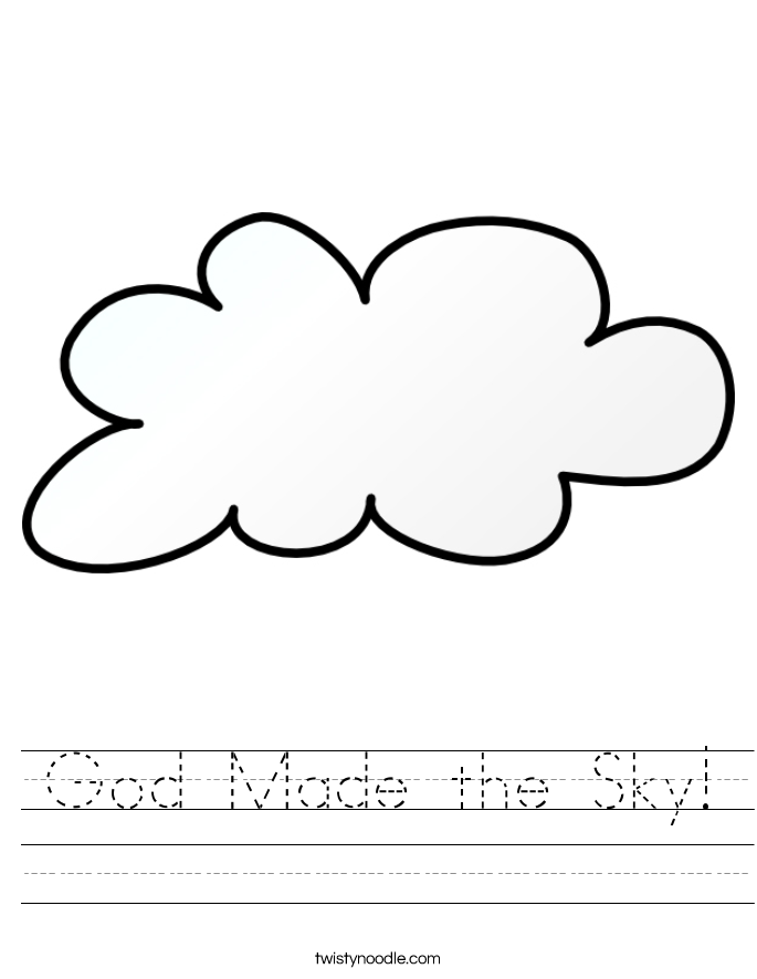 God Made the Sky! Worksheet