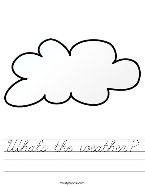 It is cloudy Worksheet