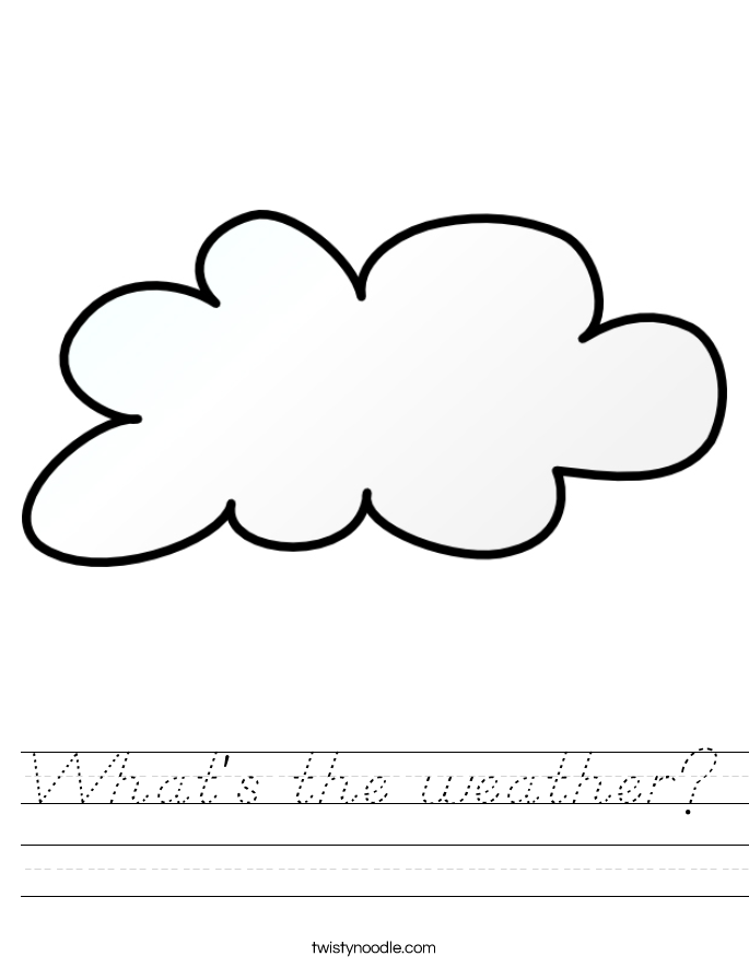 What's the weather? Worksheet