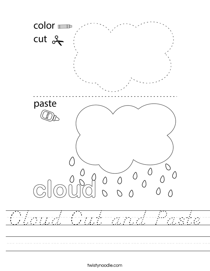 Cloud Cut and Paste Worksheet